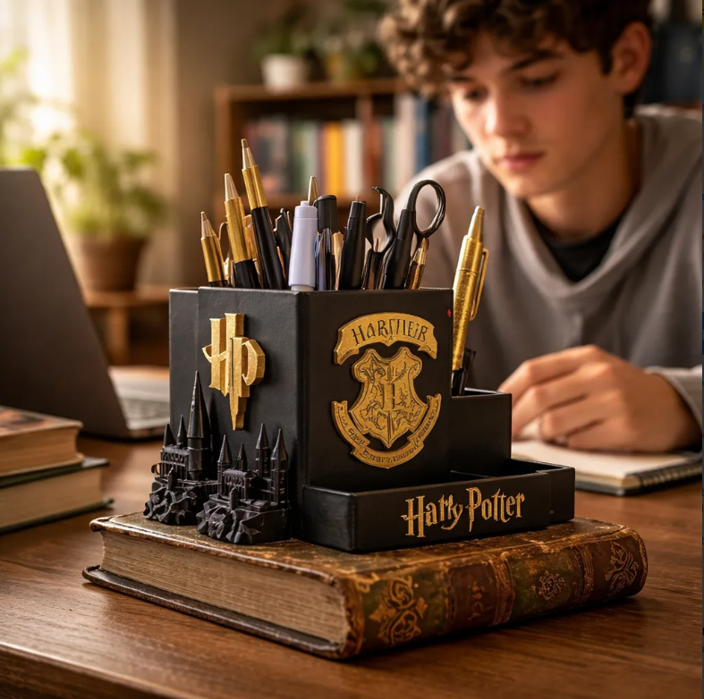 Porta Caneta Harry Potter - Organizador de Mesa Impressão 3D