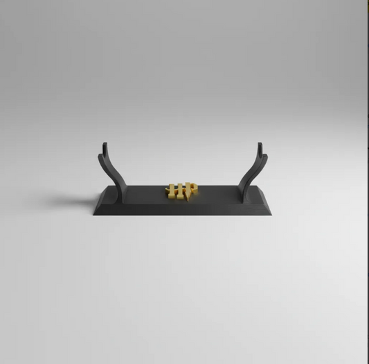 Suporte Expositor Varinha Harry Potter Logo HP - PLA Preto 3D
