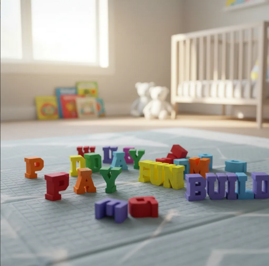 Alfabeto em Plástico 3D para Bebês e Crianças - Letras Abecedario Escola