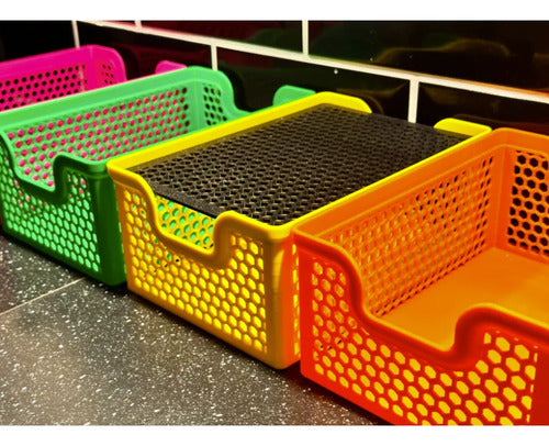 Kit de Organização para seu Espaço - 3 Caixas Cestas Retangulares Retangulares Empilháveis