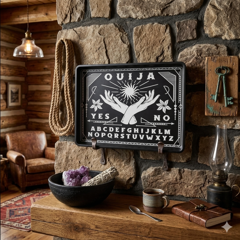 Bandeja Decorativa Tábua Ouija em PLA 3D - 23x15cm