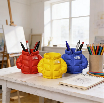 Porta Caneta Jaqueta Puffer | Organizador de Mesa 3D