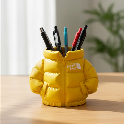 Porta Caneta Jaqueta Puffer | Organizador de Mesa 3D