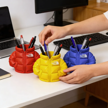 Porta Caneta Jaqueta Puffer | Organizador de Mesa 3D