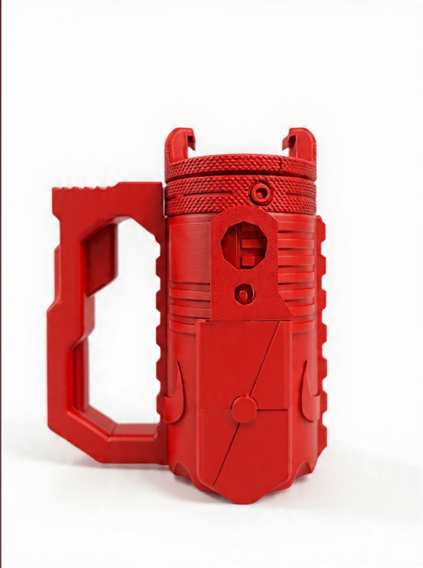 Caneca Tática Porta Lata 250ml – Trilhos Picatinny | Impressão 3D
