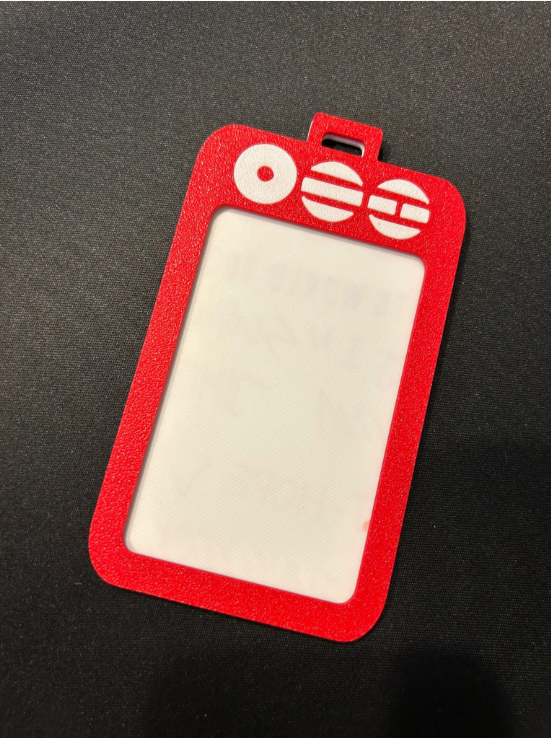 Chaveiro Porta-Photocard K-pop — Design Exclusivo Vermelho