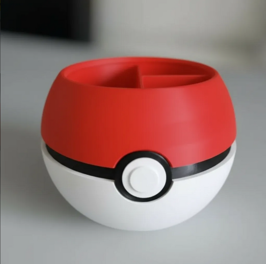 Porta Caneta Pokébola Pokémon - Organizador de Mesa Impressão 3D
