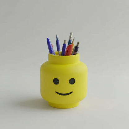 Porta Caneta Cabeça Lego - Organizador de Mesa Impressão 3D