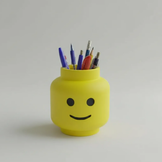 Porta Caneta Cabeça Lego - Organizador de Mesa Impressão 3D