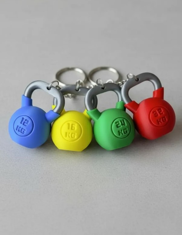 Kit 10 Chaveiros Academia - Kettlebell, Anilha e Halter Impressão 3D