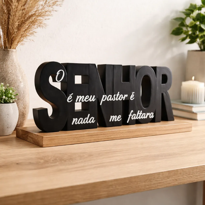 Frase Motivacional Jesus - Palavra Decorativa de Mesa ou Parede PLA 3D