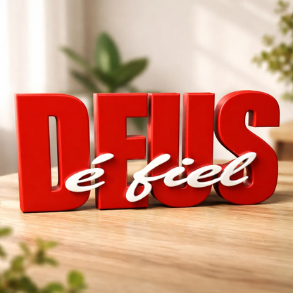 Frase Motivacional Jesus - Palavra Decorativa de Mesa ou Parede PLA 3D