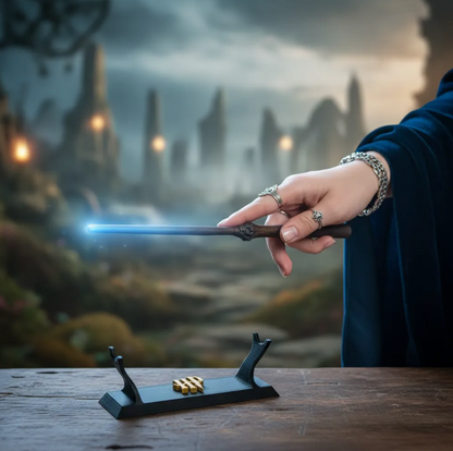 Suporte Expositor Varinha Harry Potter Logo HP - PLA Preto 3D