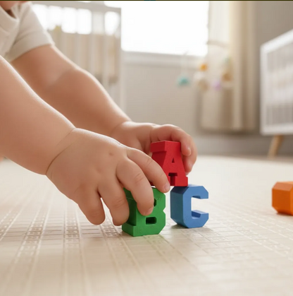 Alfabeto em Plástico 3D para Bebês e Crianças - Letras Abecedario Escola