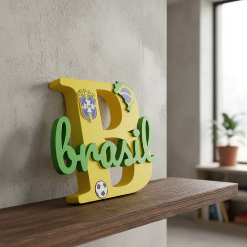 Placa Decorativa Copa 2026 - Enfeite Mesa Brasil Impressão 3D