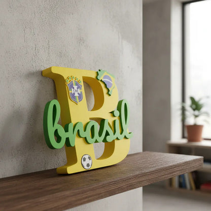 Placa Decorativa Copa 2026 - Enfeite Mesa Brasil Impressão 3D