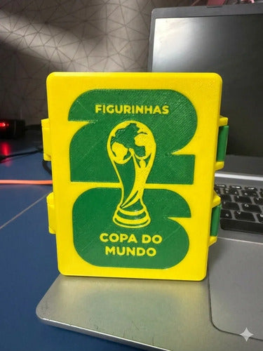 Porta Figurinhas Futebol Case Cards Personalizado Com Nome Amarel Amarelo Com Verde Brasil