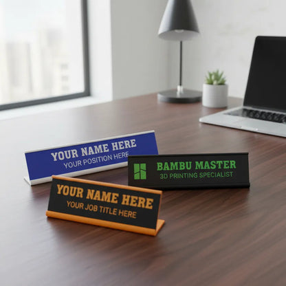Placa de Mesa Personalizada — Nome e Profissão 3D
