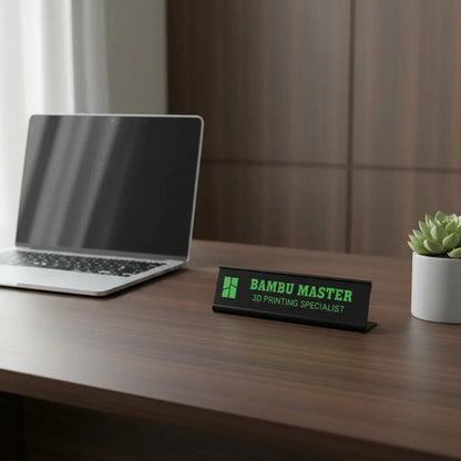 Placa de Mesa Personalizada — Nome e Profissão 3D