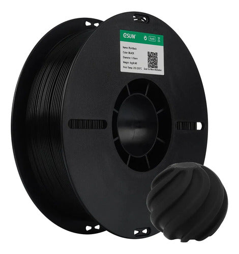 Filamento eSUN PLA 1kg – Preto