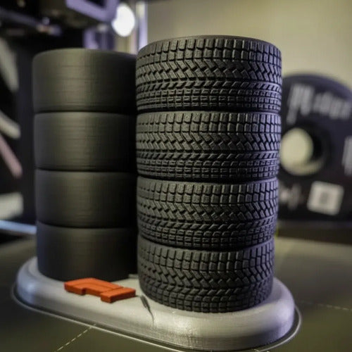 Porta Caneta Pneu F1 — Organizador de Mesa 3D