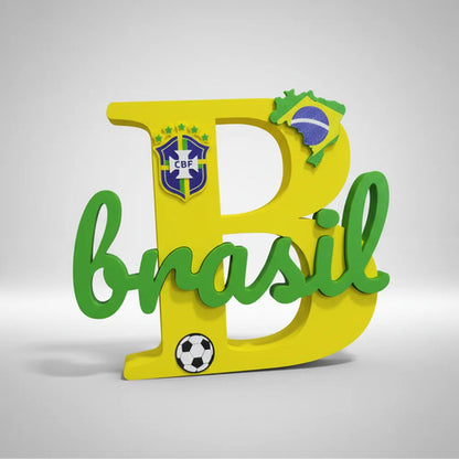 Placa Decorativa Copa 2026 - Enfeite Mesa Brasil Impressão 3D