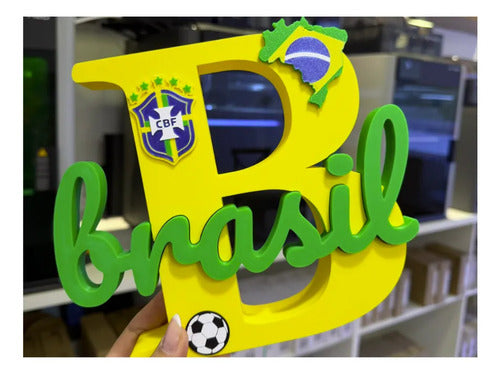 Placa Decorativa Copa 2026 - Enfeite Mesa Brasil Impressão 3D
