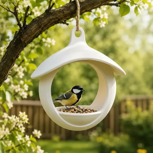 Alimentador Comedouro Passaro Passarinho Jardim Decoração Sem V M Marrom