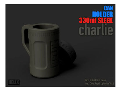 Porta Lata Tática Helix Charlie - Verde Escuro 330ml | Impressão 3D
