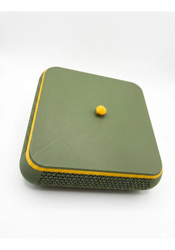 Caixa Decorativa Organizadora Luxo Com Detalhes Dourados Verde-musgo