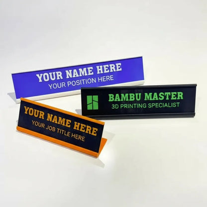 Placa de Mesa Personalizada — Nome e Profissão 3D