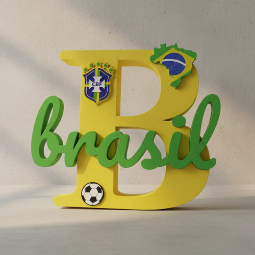 Placa Decorativa Copa 2026 - Enfeite Mesa Brasil Impressão 3D