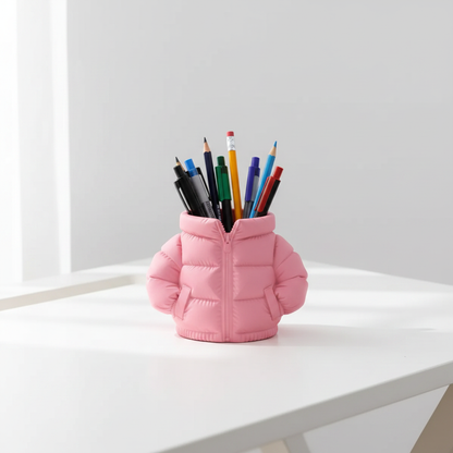 Porta Caneta Jaqueta Puffer - Rosa