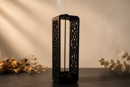 Porta-Incenso Voronoi XL — Preto Matte