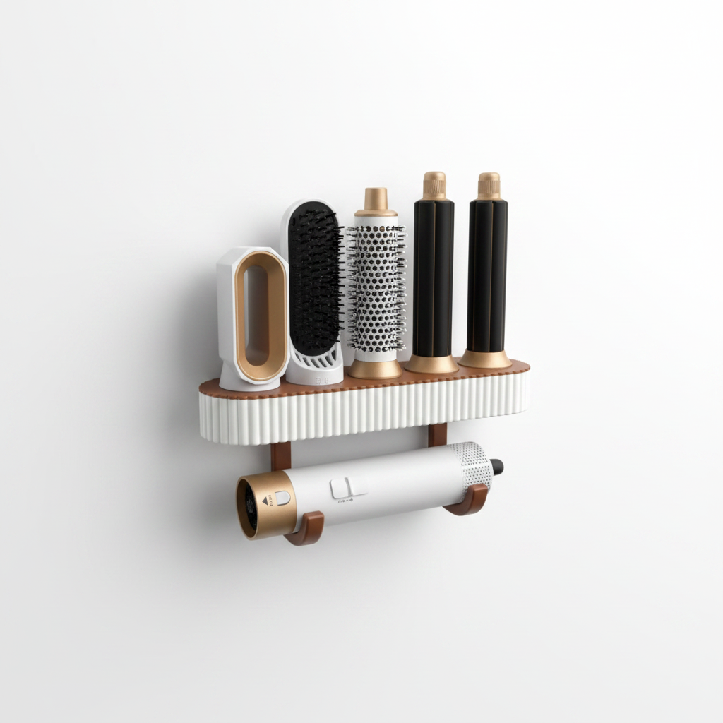 Suporte de Parede Dyson Airwrap — Branco com Bronze