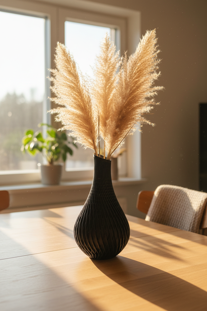 Vaso Decorativo Vanta — Mesa com Pampa Grass