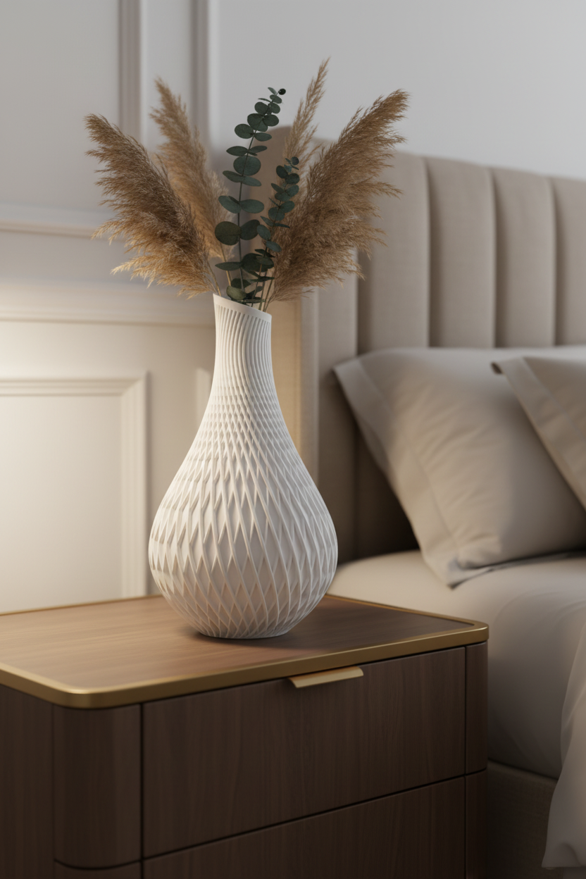 Vaso Decorativo Vanta — Quarto Luxo Branco