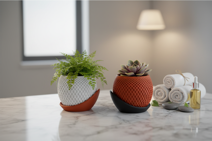 Polygon Planter Par — Bancada de Banheiro