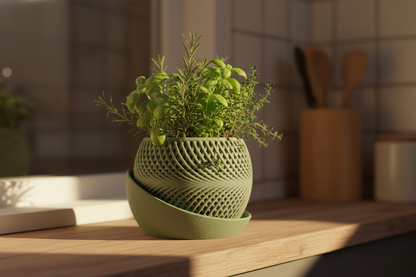 Drift Planter — Janela da Cozinha Verde Sage