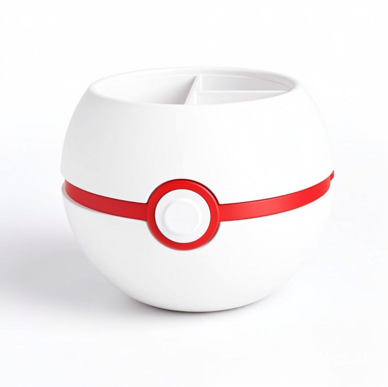 Porta Caneta Pokébola Pokémon - Organizador de Mesa Impressão 3D