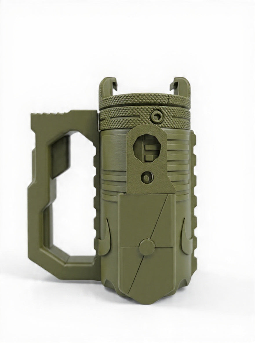 Caneca Tática Porta Lata 250ml – Trilhos Picatinny | Impressão 3D
