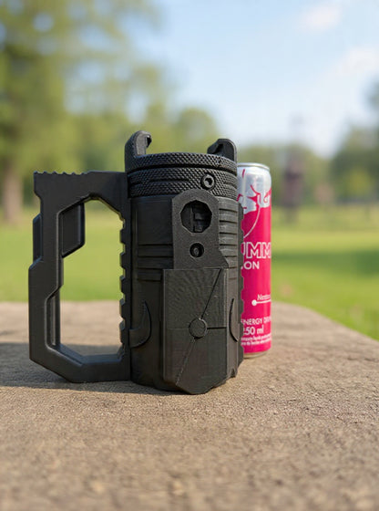 Caneca Tática Porta Lata 250ml – Trilhos Picatinny | Impressão 3D