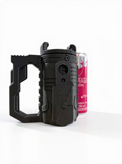 Caneca Tática Porta Lata 250ml – Trilhos Picatinny | Impressão 3D