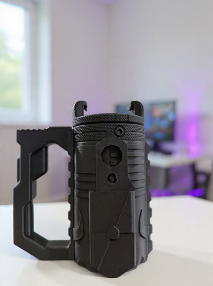 Caneca Tática Porta Lata 250ml – Trilhos Picatinny | Impressão 3D