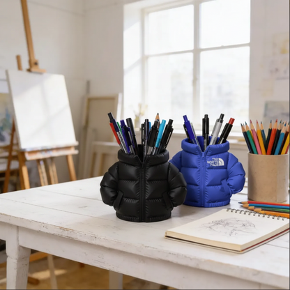 Porta Caneta Treco Lápis Divertido Organizador Casaco Puffer