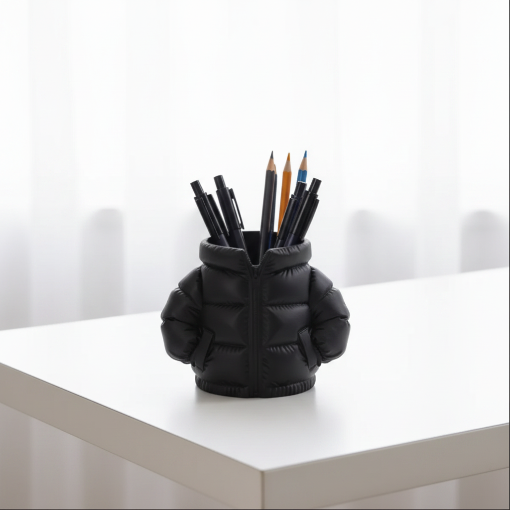 Porta Caneta Treco Lápis Divertido Organizador Casaco Puffer