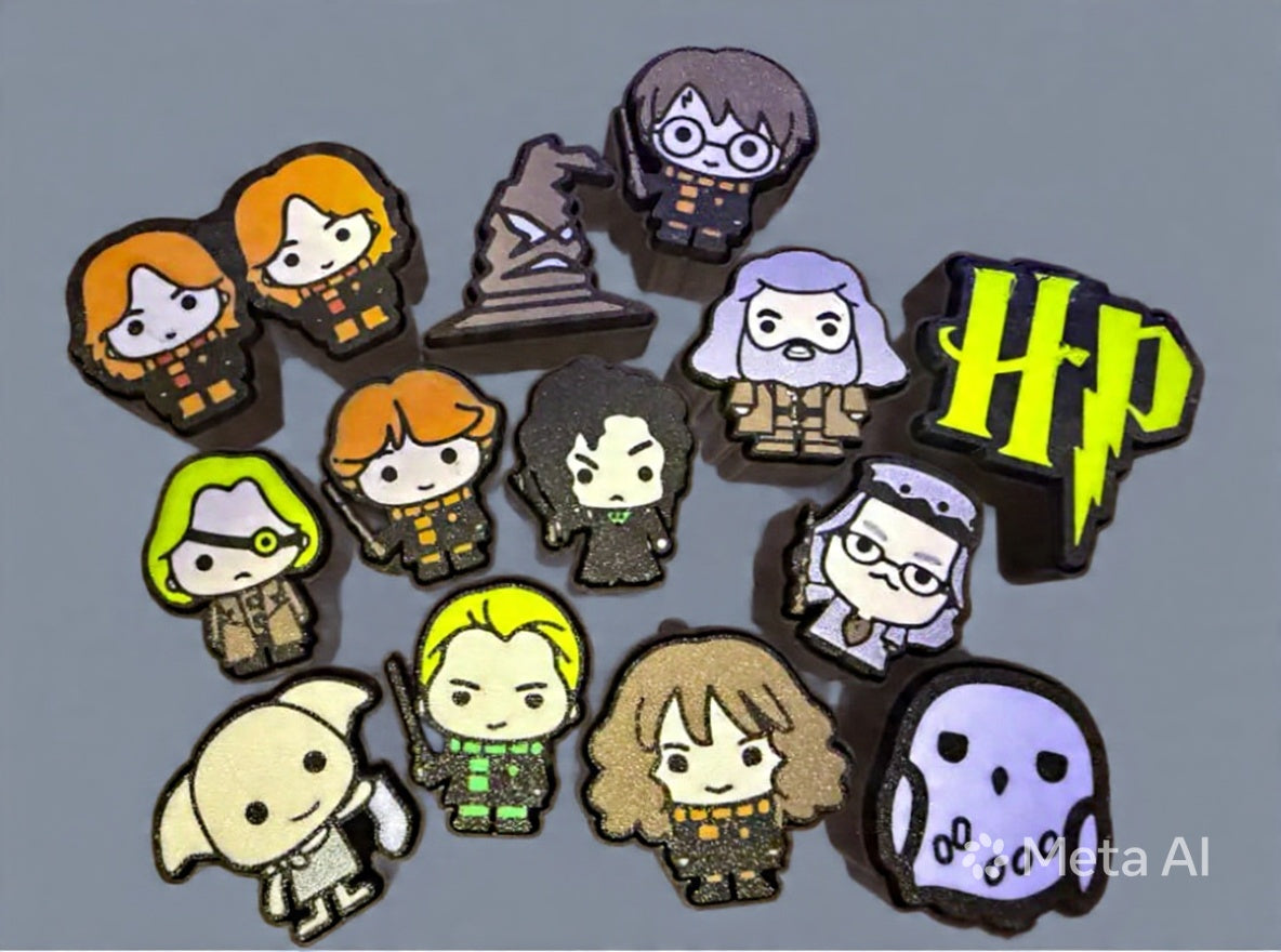 Kit 3 Chaveiros Harry Potter com Clicker - Impressão 3D